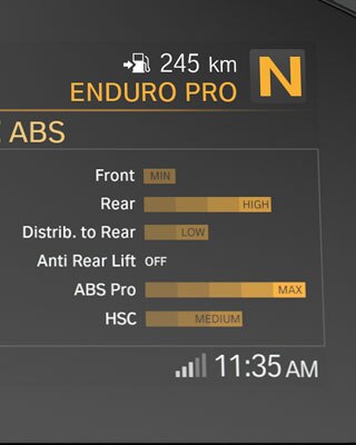 Vidimo Pro načine vožnje prikazane na F 850 GS TFT zaslonu.