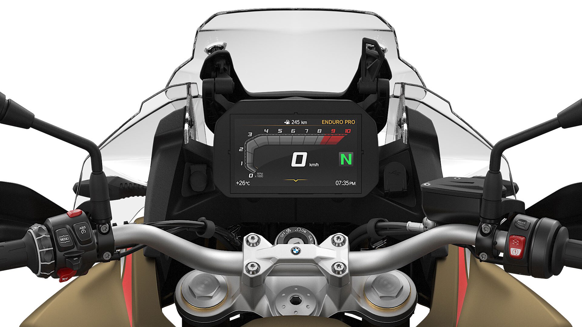Vidimo 6.5” TFT zaslon na F 850 GS Adventure.