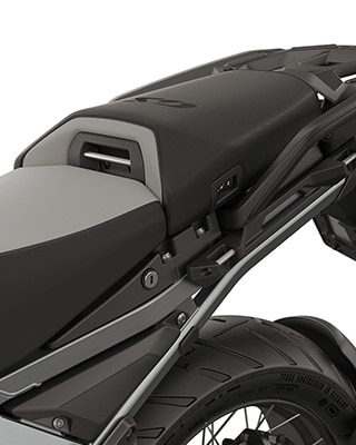 Comfort rider's seat and comfort passenger seat including seat heating