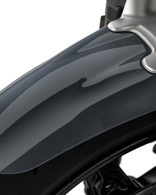 We see the front-wheel cover of the R nineT Family.