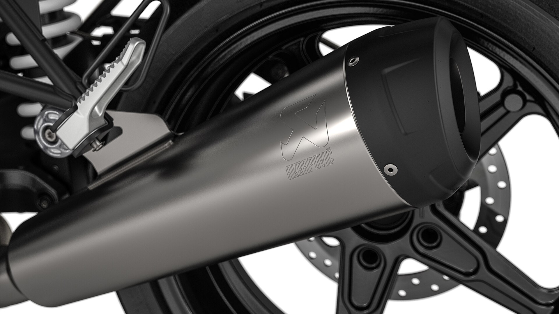 We see the exhaust system of the R nineT Pure.