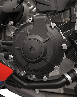 Clutch and generator cover of the M 1000 R from BMW Motorrad