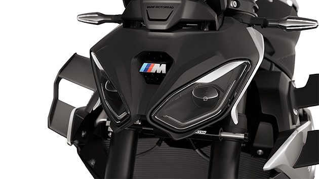 Dual-flow LED headlight of the M 1000 R from BMW Motorrad