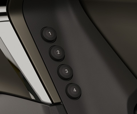 Focus on the four numbered Favourites buttons.