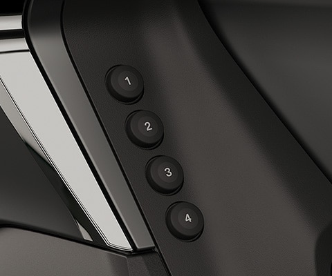 Focus on the four numbered Favourites buttons.