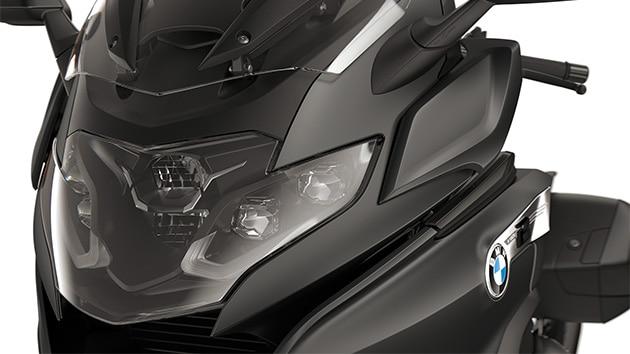 Focus on the LED headlights.