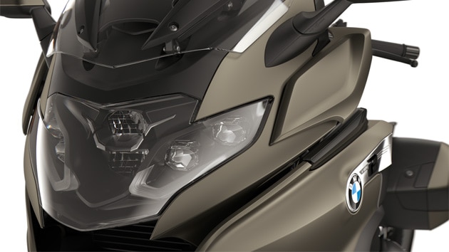 Focus on the LED headlights.
