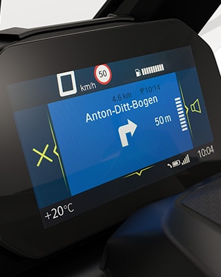 Funkcije povezivanja na modelu C 400 X tvrtke BMW Motorrad